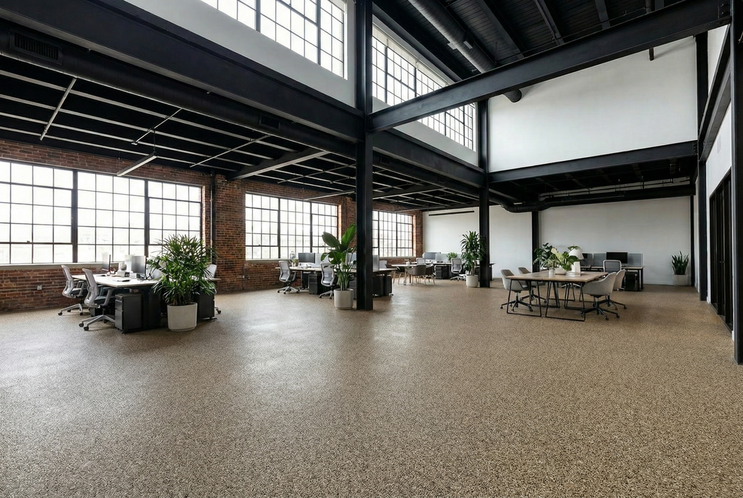 Commercial floor visualization with Dur-A-Flex Cobblestone finish