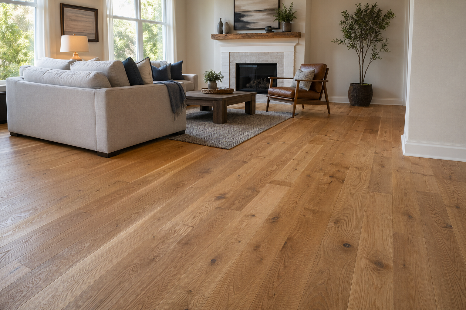 Oakline Floors flooring website hero photo