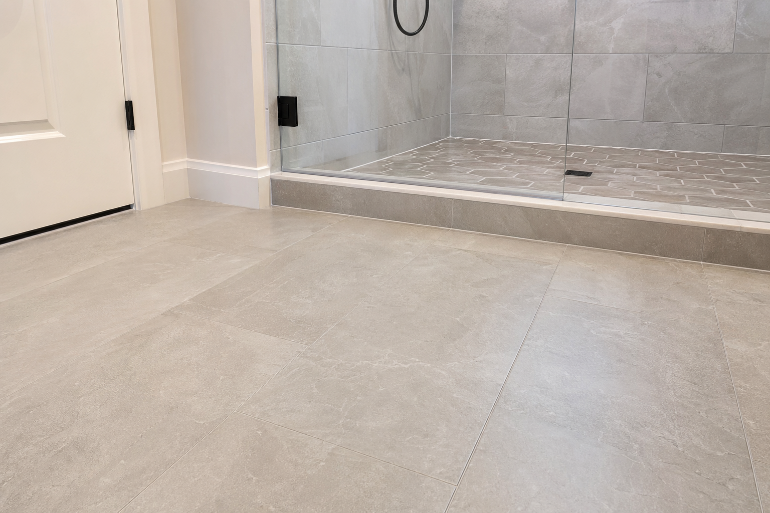 Porcelain tile bath project photo